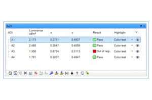 Westboro Photonics Photometrica AOI Luminance Analysis