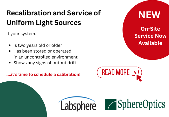 Recalibration Service on Site for Uniform Light Sources